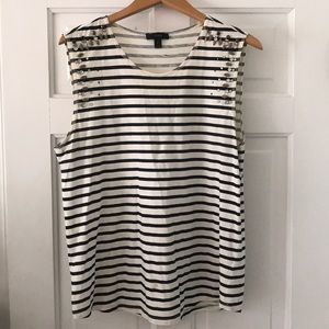 J crew sleeveless shirt